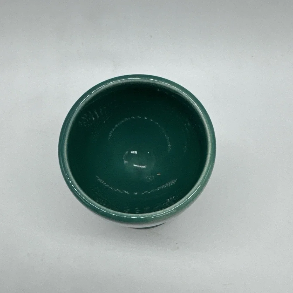 VINTAGE HOMER LAUGHLIN HARLEQUIN SPRUCE GREEN INDIVIDUAL EGG CUP  2.5